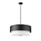 Z-Lite Counterpoint Chandelier, 5-Light, 24 In.W x 10.5 In.H, Matte Black/White 495P24-MB - alternate 2